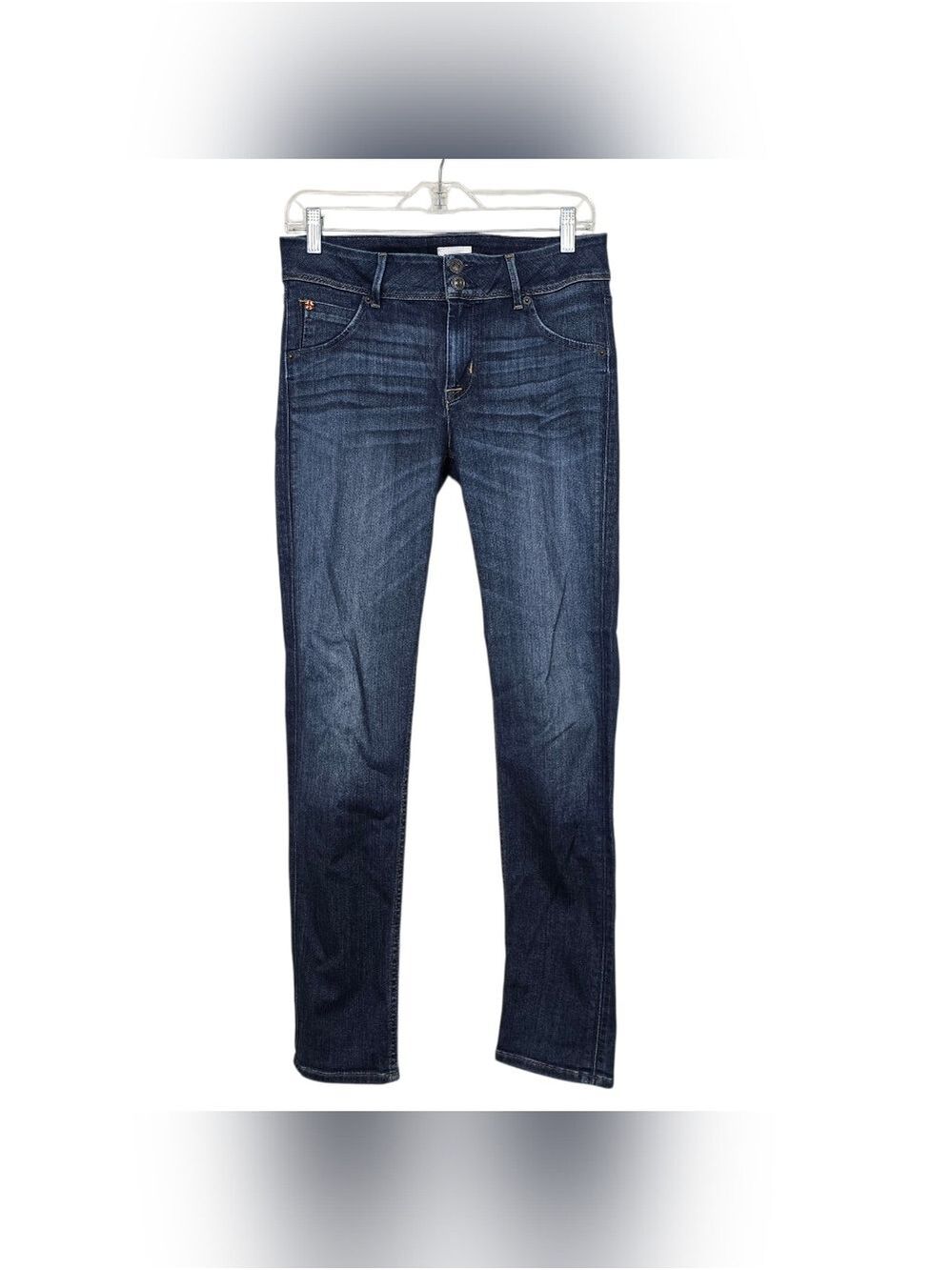 Hudson Collin Midrise Skinny Jeans 28 Blue Denim